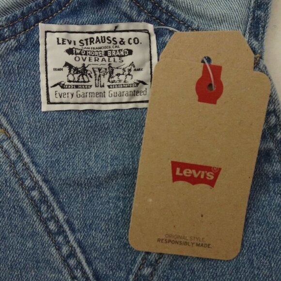 Levi's Shortalls Women's Plus 20W Denim Bib Overalls Cowgirl Festival Country - Picture 6 of 10